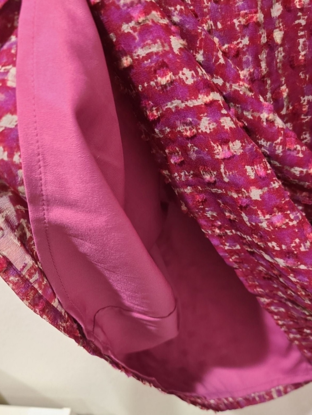 J. Crew Pink-Red Tweed Short-Sleeve Silk Dress - Picture 8 of 10